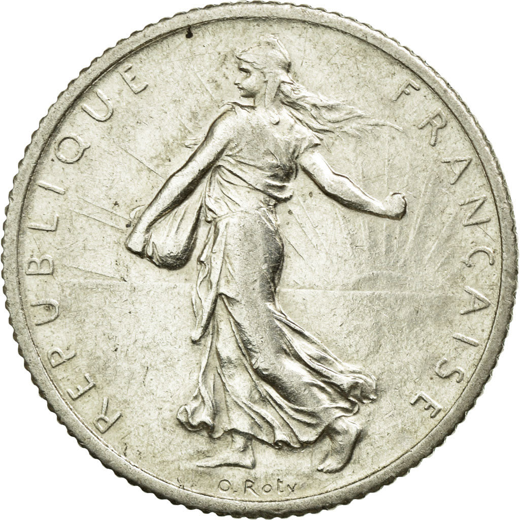 Coin, France, Semeuse, Franc, 1913, Paris, AU(50-53), Silver, KM:844.1