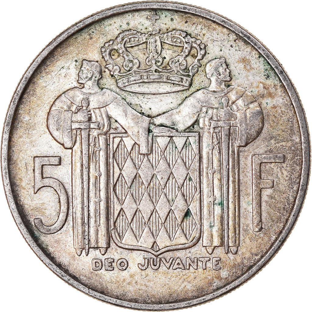 Münze, Monaco, Rainier III, 5 Francs, 1966, SS, Silber, KM:141
