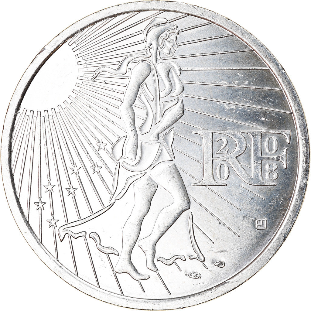 France, 15 Euro, Semeuse, 2008, SUP+, Argent, Gadoury:EU288, KM:1535