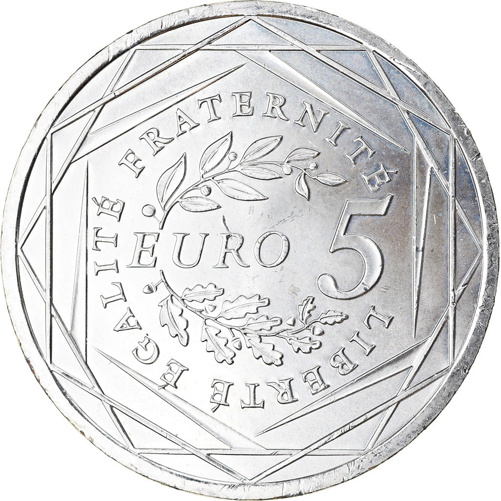 Francia, 5 Euro, Semeuse, 2008, SPL, Argento, Gadoury:EU287, KM:1534