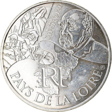 France, 10 Euro, Pays de la Loire, 2012, SPL, Argent, KM:1881