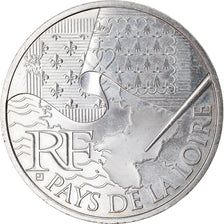 France, 10 Euro, Pays de la Loire, 2010, MS(63), Silver, KM:1665