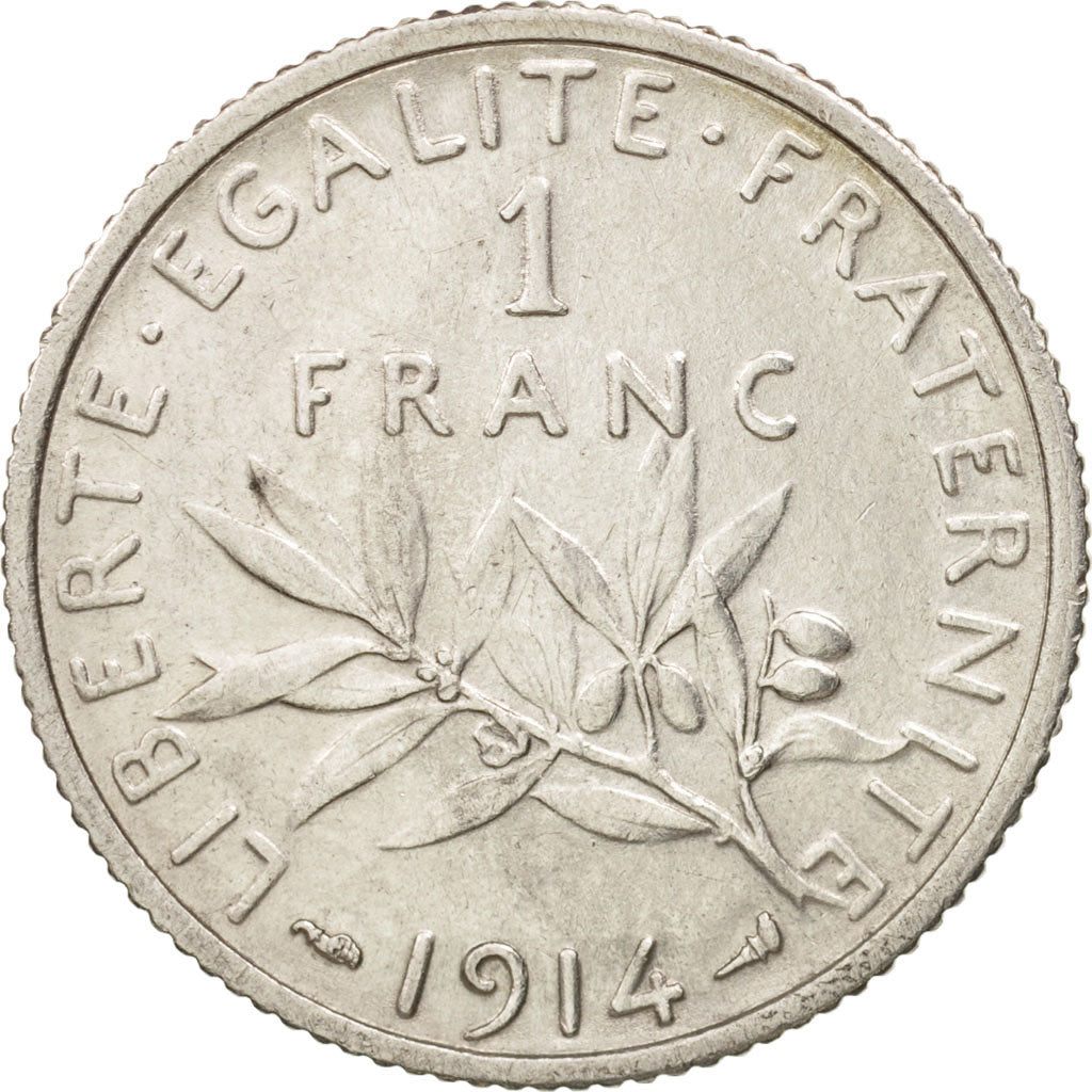 Francia, Semeuse, Franc, 1914, Paris, BB+, Argento, KM:844.1, Gadoury:467