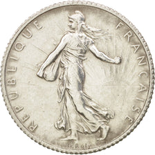 Coin, France, Semeuse, Franc, 1915, Paris, AU(55-58), Silver, KM:844.1