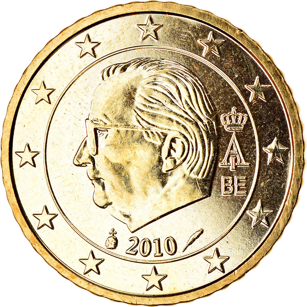Belgien, 50 Euro Cent, 2010, UNZ, Messing, KM:279