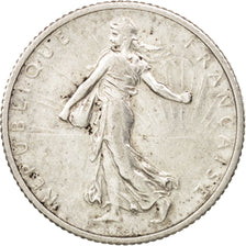 Coin, France, Semeuse, Franc, 1916, Paris, AU(55-58), Silver, KM:844.1