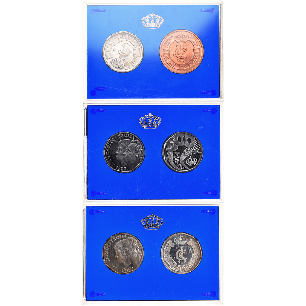 Moneta, Spagna, 25 ans de mariage Juan Carlos et Sofia, Set, 1987, FDC, N.C.