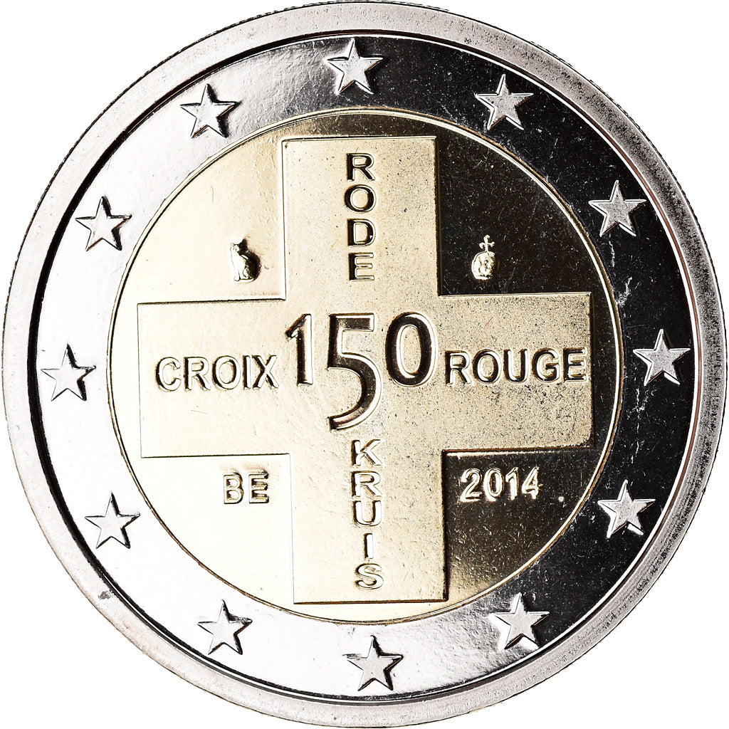 Belgium, 2 Euro, Croix Rouge, 2014, BE, MS(65-70), Bi-Metallic
