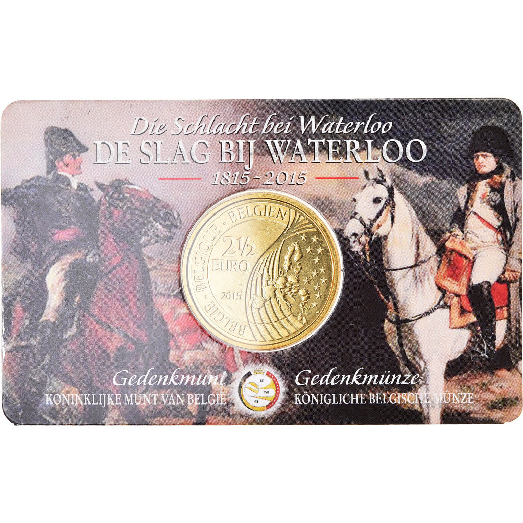 Belgium, 2-1/2 Euro, 200 ans de la bataille de Waterloo, 2015, Coin card
