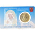 VATICAN CITY, 50 Euro Cent, 2014, Stamp and coin card, MS(65-70), Brass