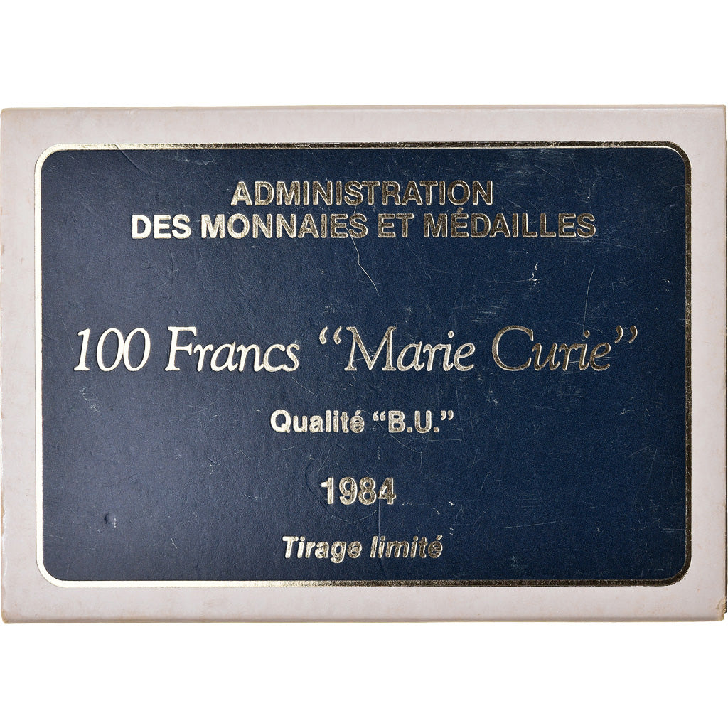 Coin, France, Marie Curie, 100 Francs, 1984, BU, MS(65-70), Silver, KM:955