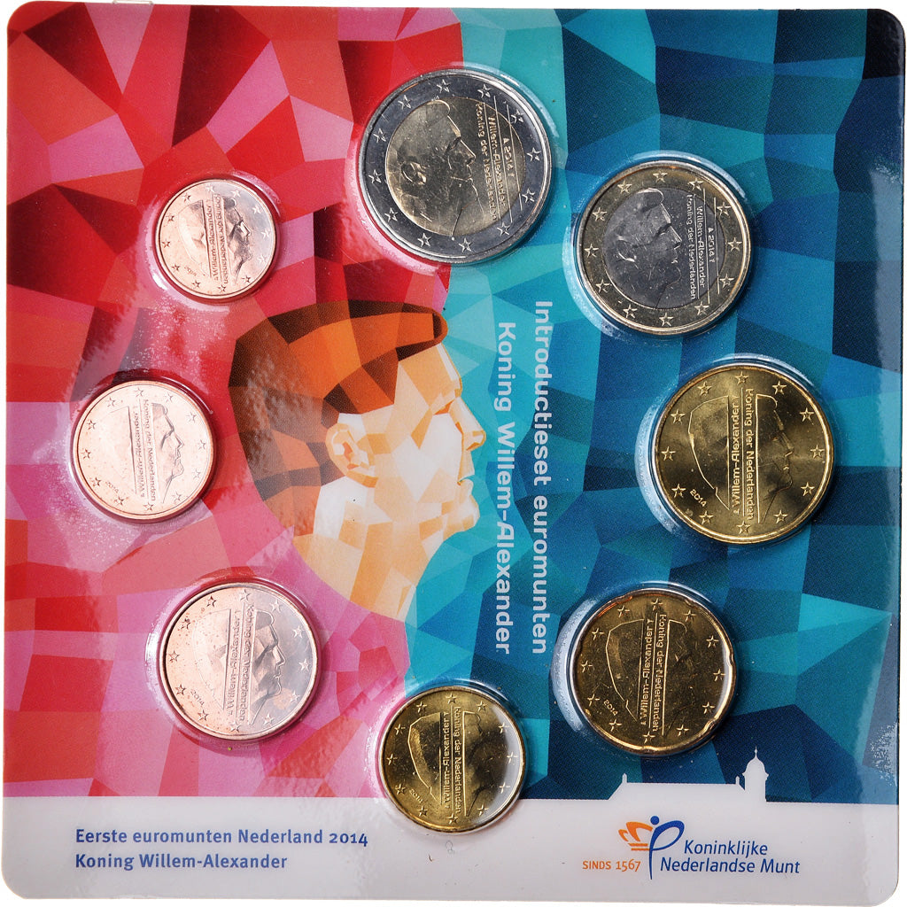 Netherlands, 1 Cent to 2 Euro, 2014, BU, MS(65-70)