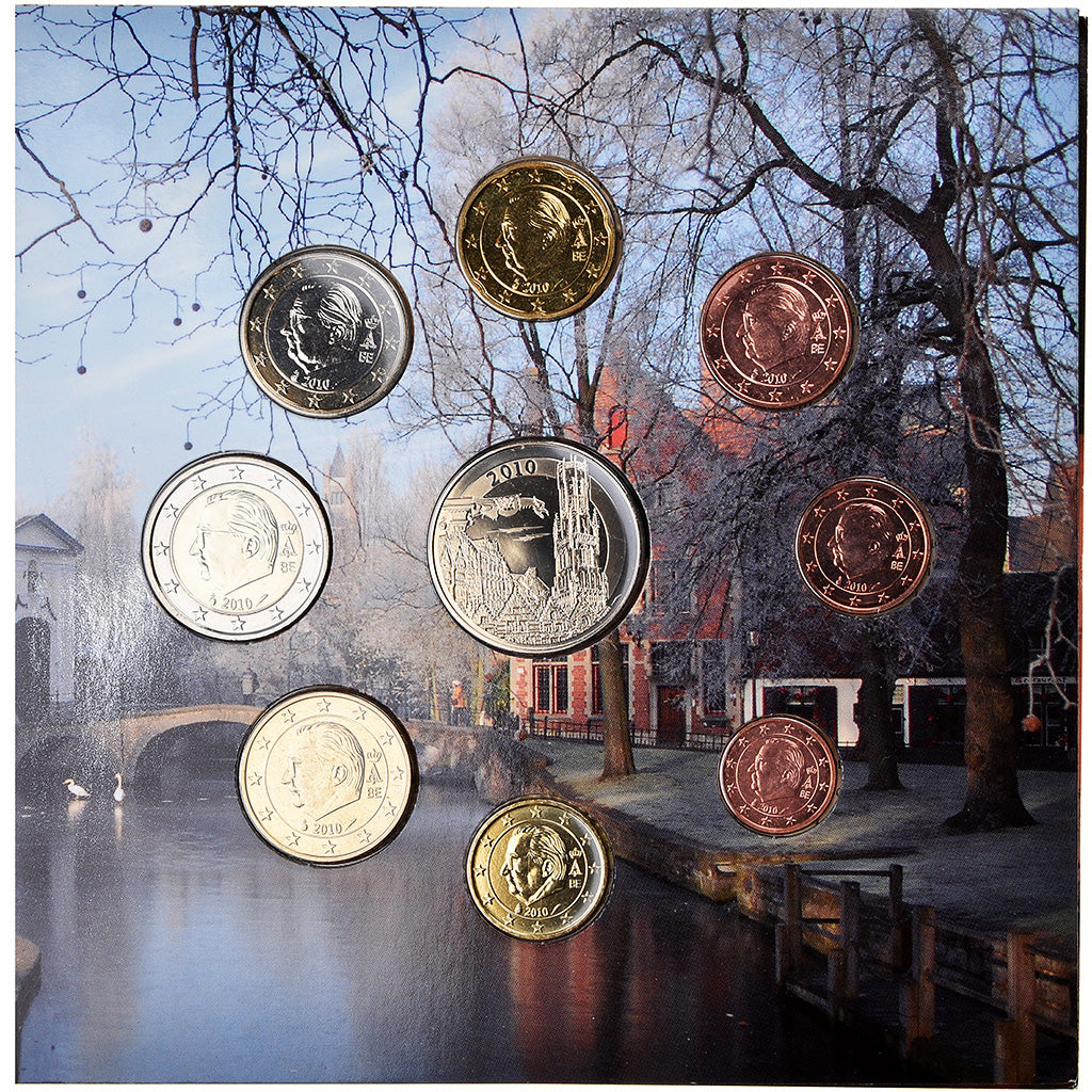Belgium, 1 Cent to 2 Euro, Bruges, 2010, BU, MS(65-70)