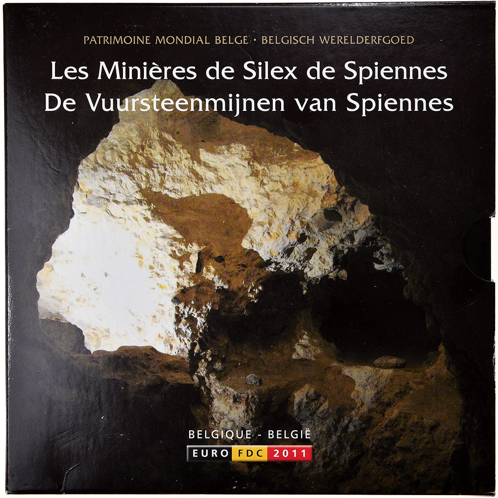 Belgien, 1 Cent to 2 Euro, Minières de silex de Spiennes, 2011, BU, STGL