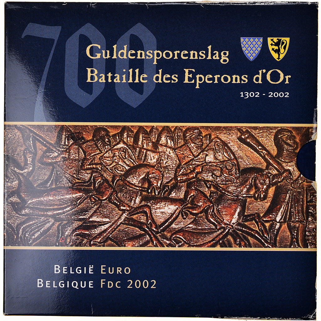Belgium, 1 Cent to 2 Euro, Bataille des éperons d'or, 2002, BU, MS(65-70)
