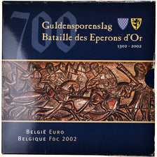 Belgium, 1 Cent to 2 Euro, Bataille des éperons d'or, 2002, BU, MS(65-70)