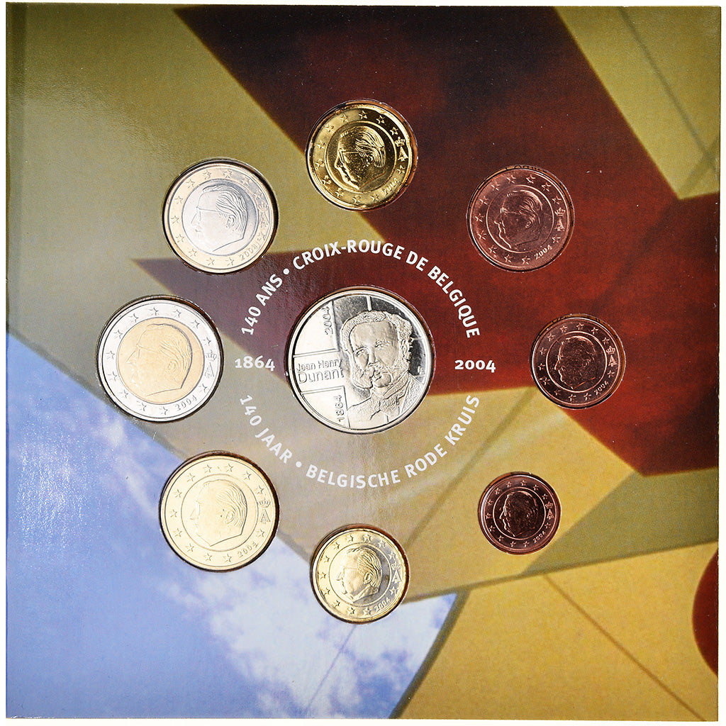 Belgium, 1 Cent to 2 Euro, Croix Rouge, 2004, BU, MS(65-70)