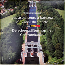 Belgium, 1 Cent to 2 Euro, les ascenseurs à bateaux, 2007, BU, MS(65-70)