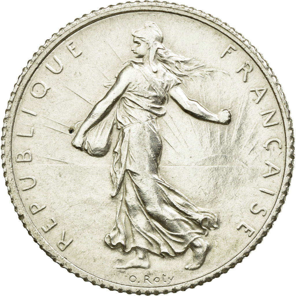 Coin, France, Semeuse, Franc, 1919, Paris, AU(55-58), Silver, KM:844.1