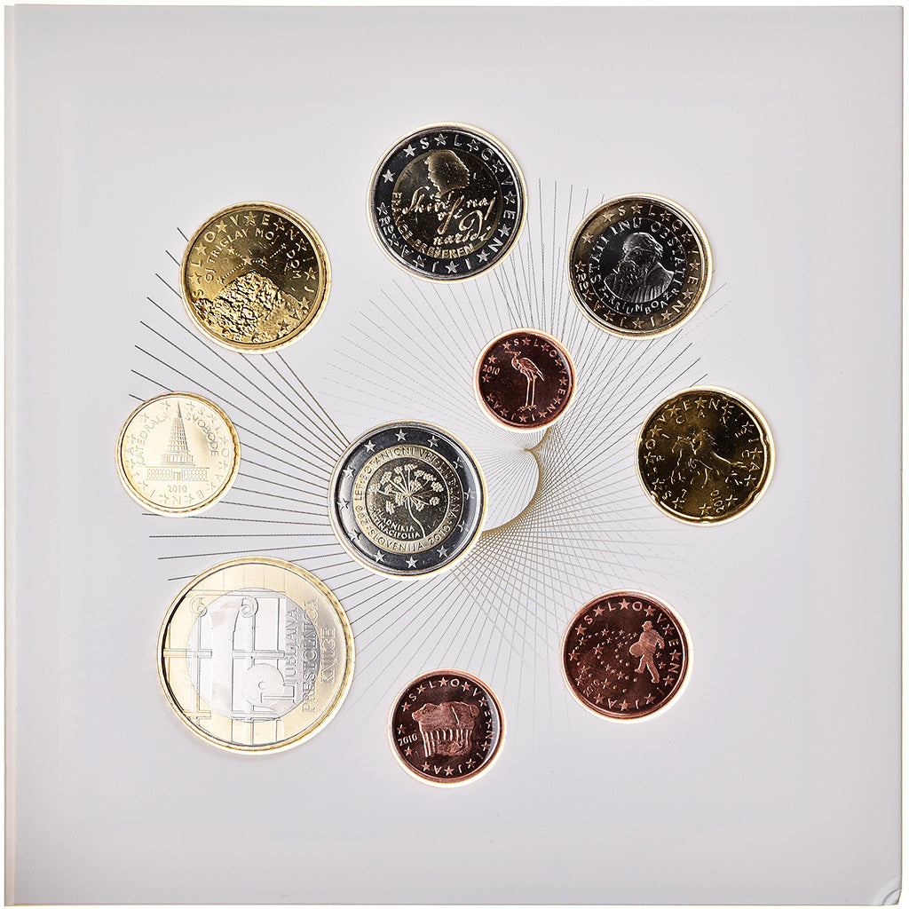 Slovenia, 1 Cent to 2 Euro, 2010, BU, FDC, N.C.