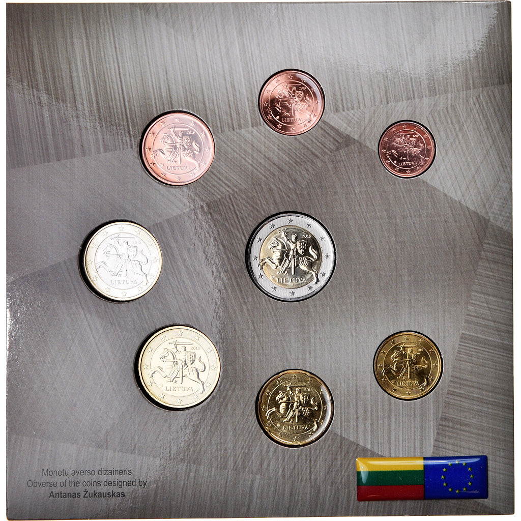 Lithuania, 1 Cent to 2 Euro, 2015, BU, MS(65-70)