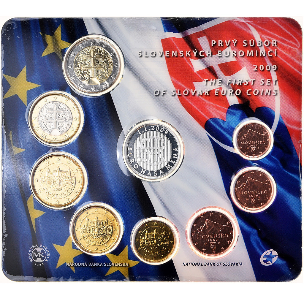 Eslovaquia, 1 Cent to 2 Euro, 2009, BU, FDC, Sin información