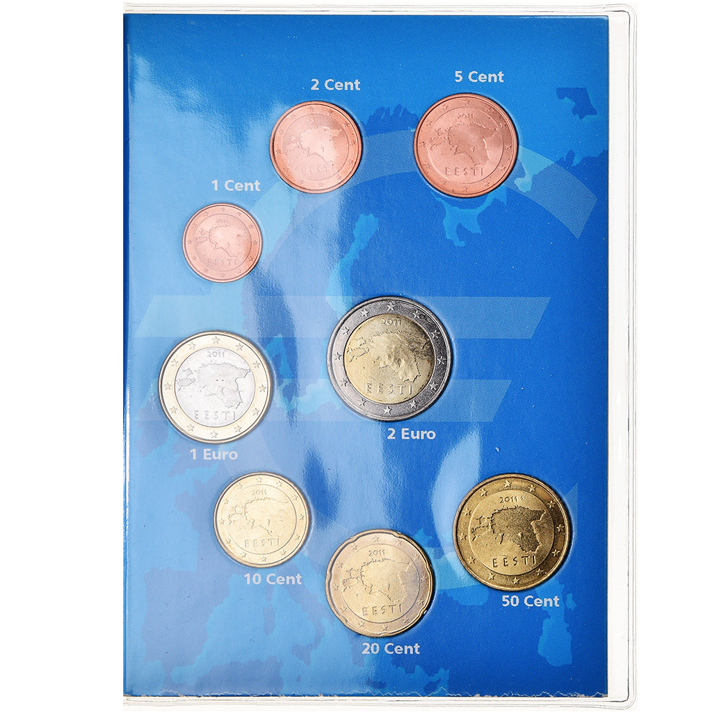 Estonia, 1 Cent to 2 Euro, 2011, Set, MS(65-70), ND