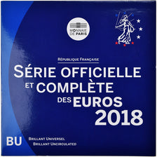 France, 1 Cent to 2 Euro, 2018, BU, MS(65-70)