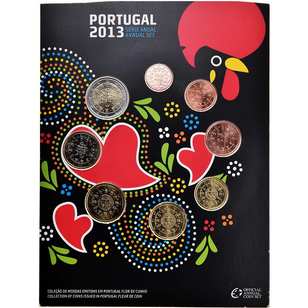 Portugal, 1 Cent to 2 Euro, 2013, BU, MS(65-70)