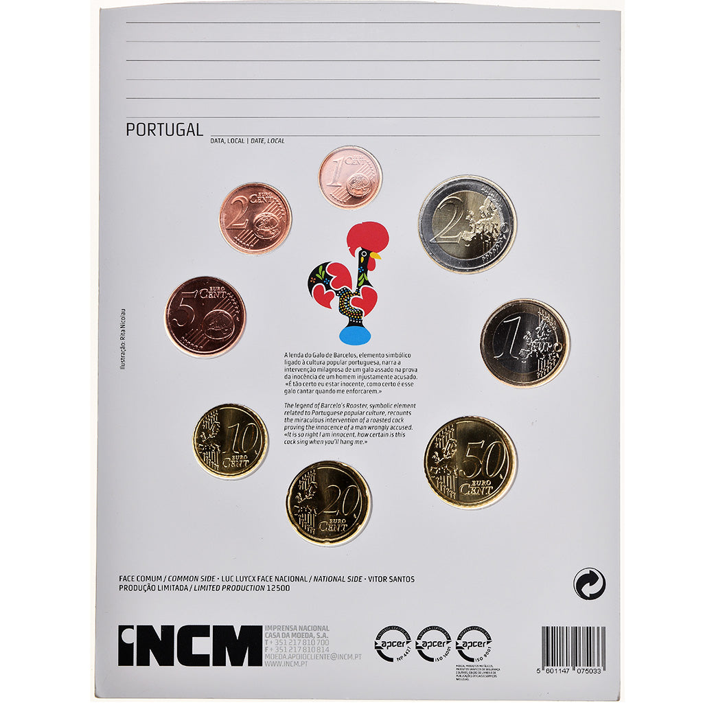 Portugal, 1 Cent to 2 Euro, 2013, BU, MS(65-70)
