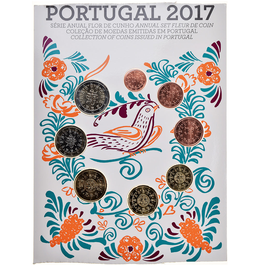 Portugal, 1 Cent to 2 Euro, 2017, BU, MS(65-70)