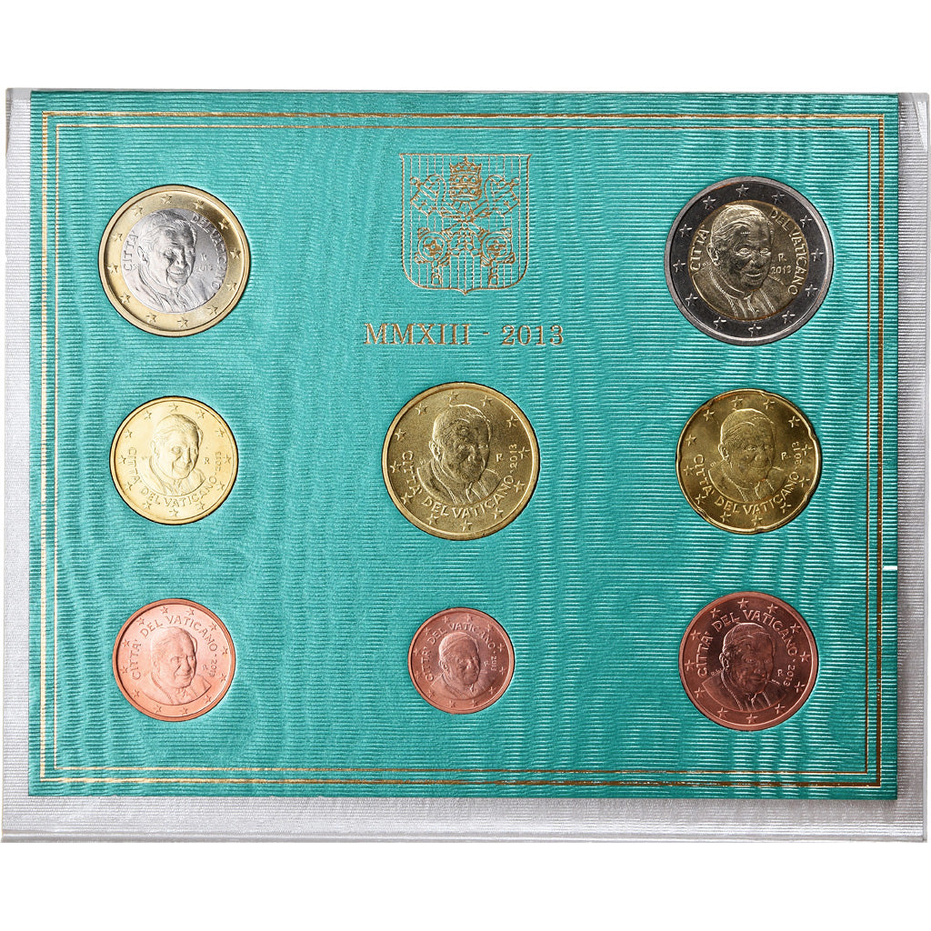 Vatican, 1 Cent to 2 Euro, 2013, Benoit XVI, MS(65-70)