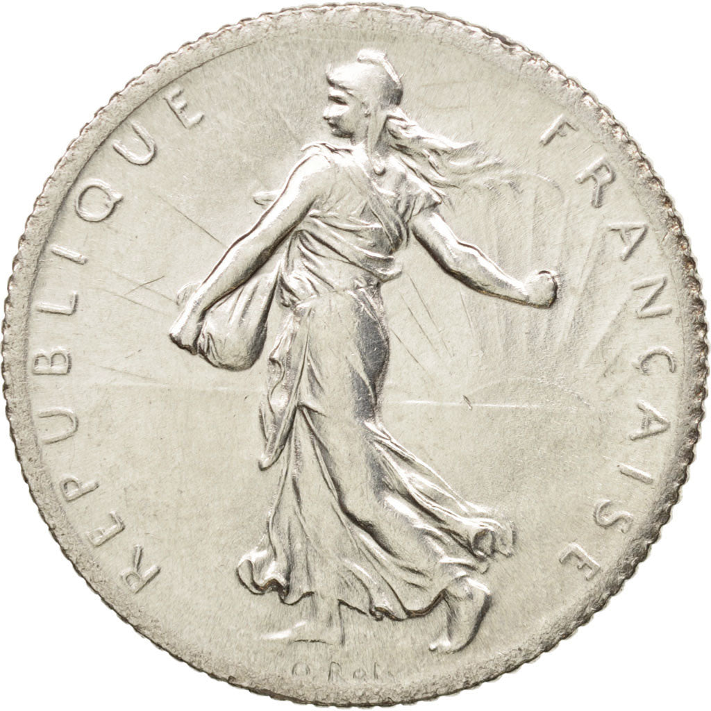 France, Semeuse, Franc, 1920, Paris, AU(55-58), Silver, KM:844.1, Gadoury:467