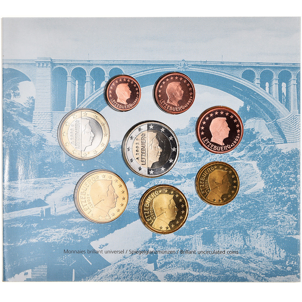 Luxembourg, 1 Cent to 2 Euro, 2003, BU, MS(65-70)