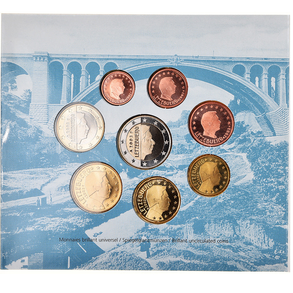 Luxembourg, 1 Cent to 2 Euro, 2003, BU, MS(65-70)