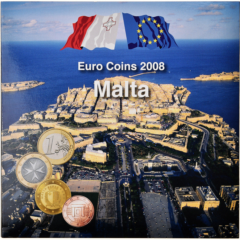 Malta, 1 Cent to 2 Euro, 2008, BU, MS(65-70)
