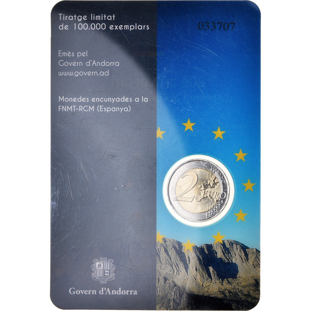 Andorra, 2 Euro, Conseil de l'Europe, 2014, BU, MS(65-70), Bi-Metallic