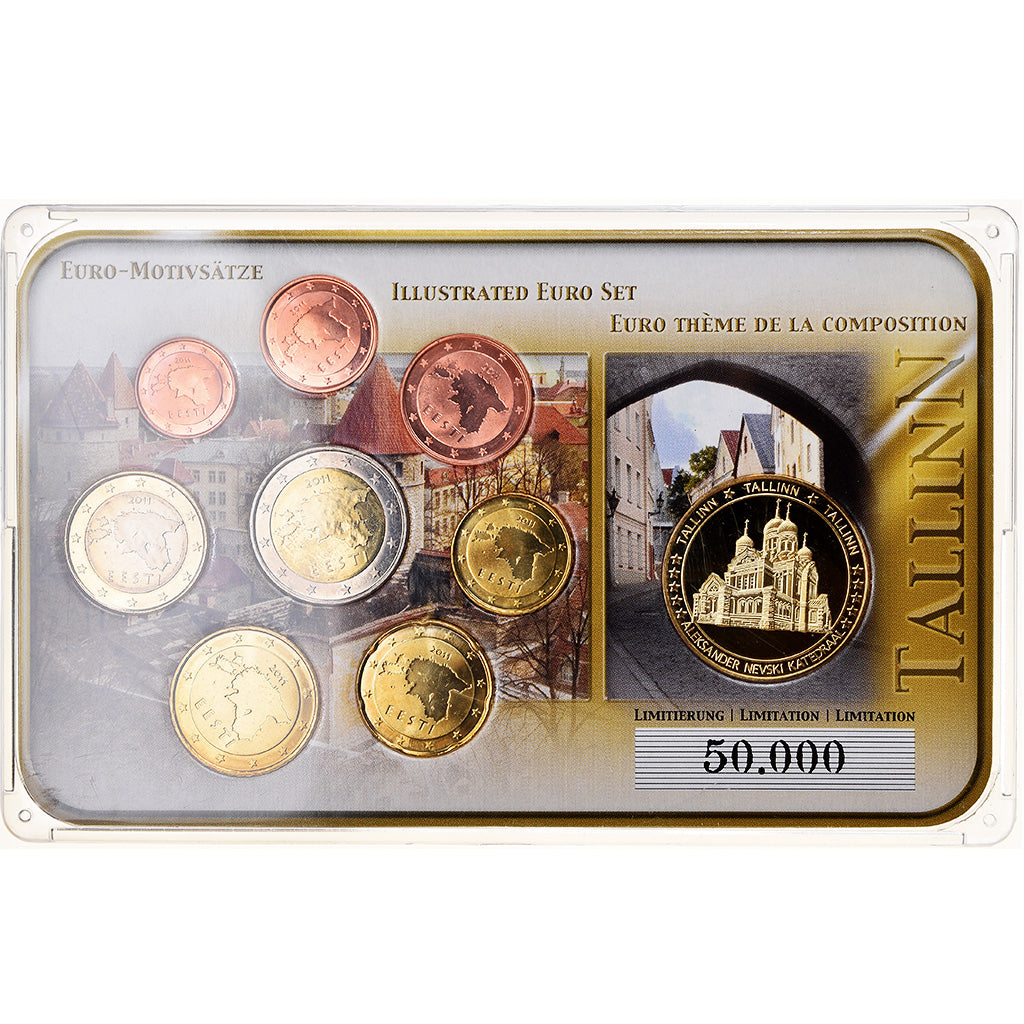 Estonia, 1 Cent to 2 Euro, Tallinn, 2011, BU, MS(65-70)