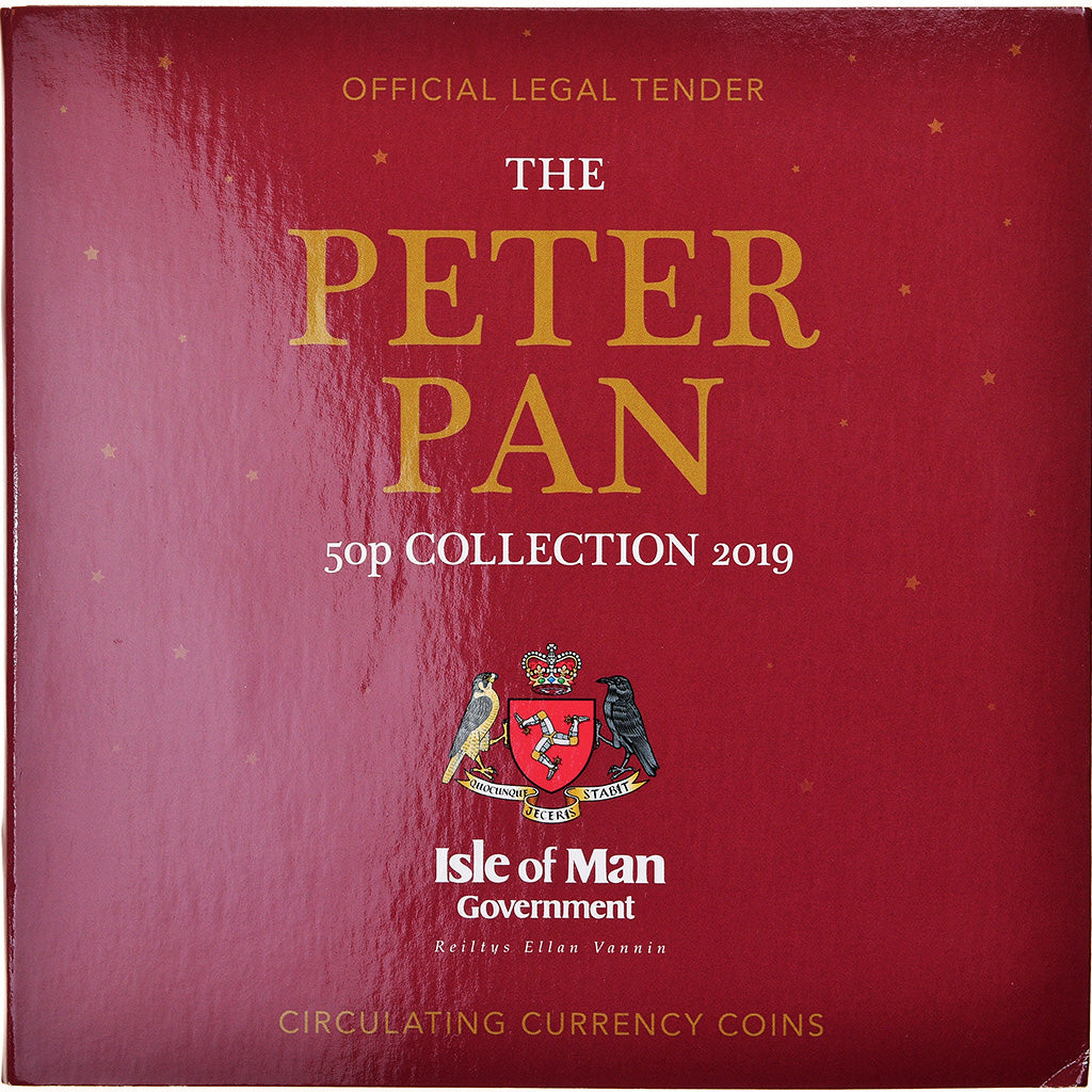 Coin, Isle of Man, 50 Pence, 2019, Pobjoy Mint, 6 x 50 pence - Peter Pan