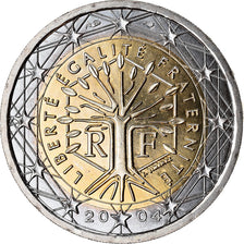 France, 2 Euro, 2004, BU, MS(65-70), Bi-Metallic, KM:1289
