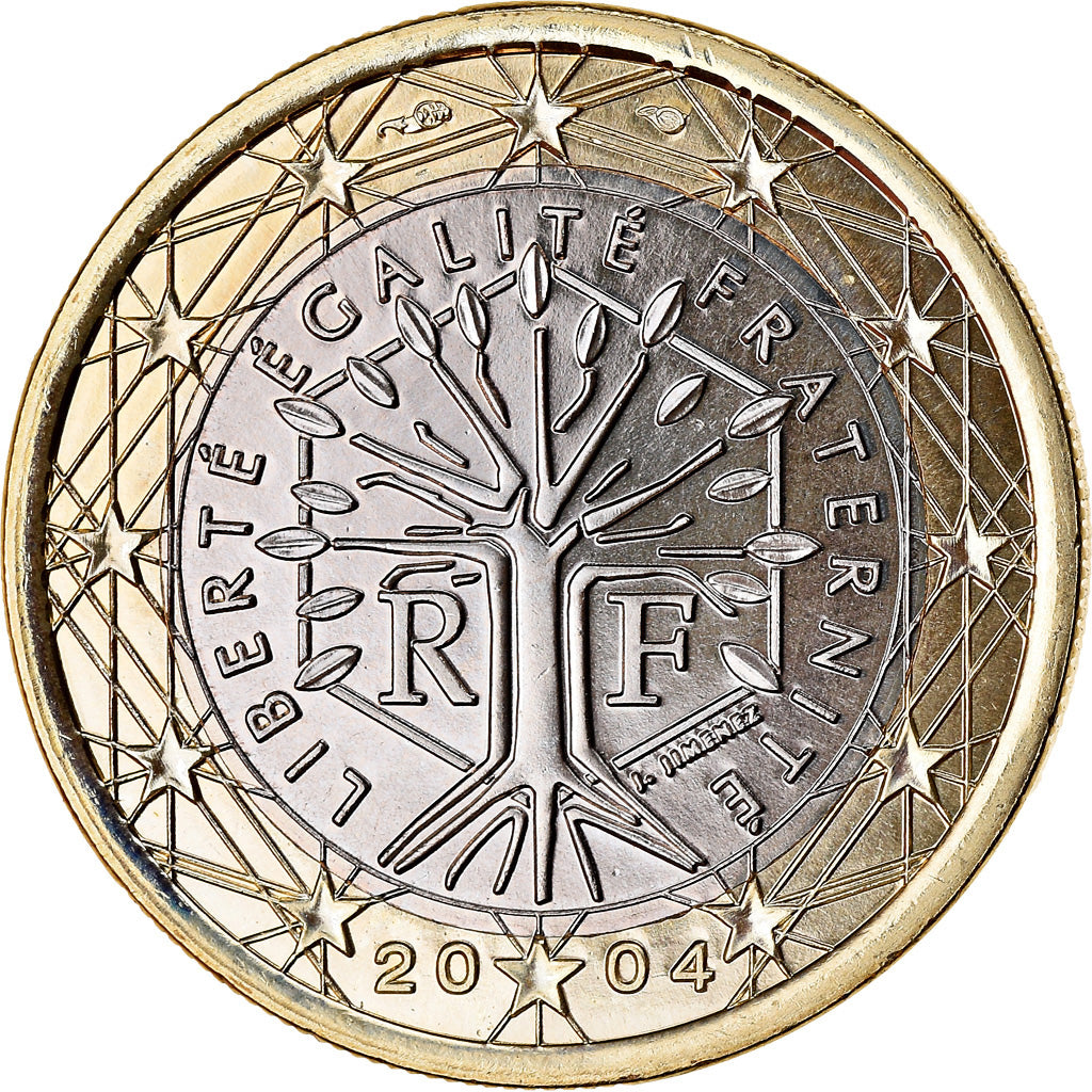 France, Euro, 2004, BU, MS(65-70), Bi-Metallic, KM:1288