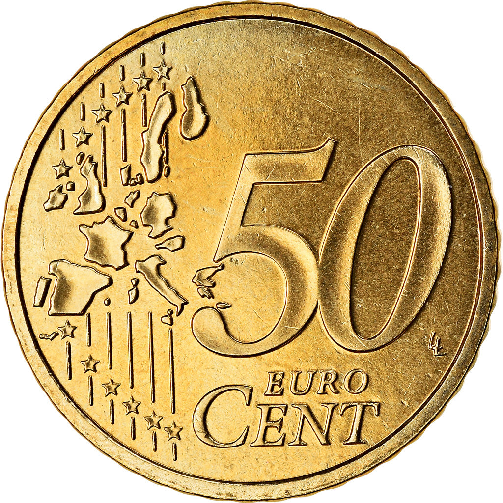 France, 50 Euro Cent, 2004, BU, MS(65-70), Brass, KM:1287