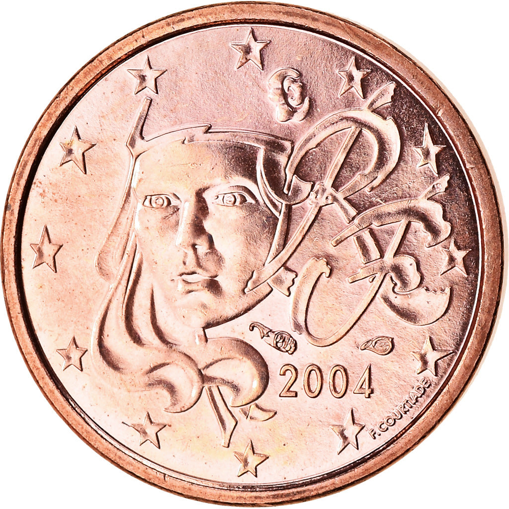Francja, Euro Cent, 2004, Paris, BU, MS(65-70), Miedź platerowana stalą