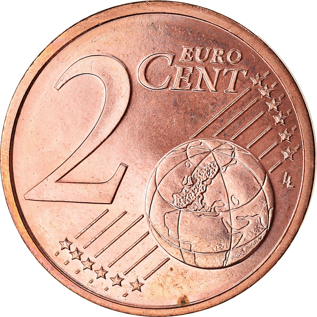 Frankrijk, 2 Euro Cent, 2004, BU, FDC, Copper Plated Steel, KM:1283