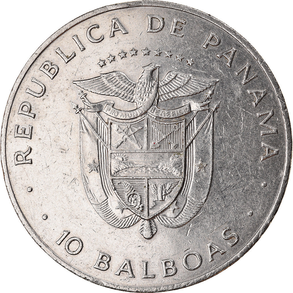 Moeda, Panamá, 10 Balboas, 1978, EF(40-45), Níquel, KM:53a
