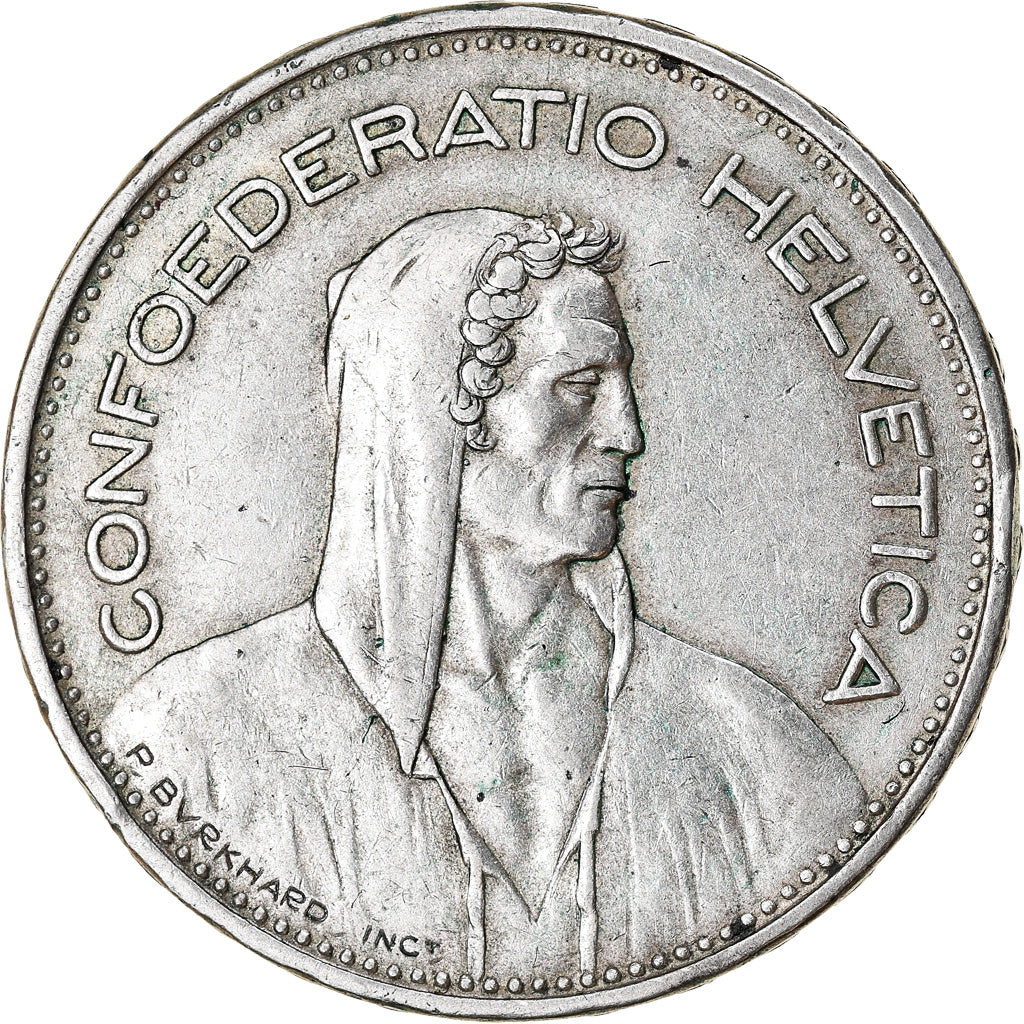Coin, Switzerland, 5 Francs, 1935, Bern, EF(40-45), Silver, KM:40