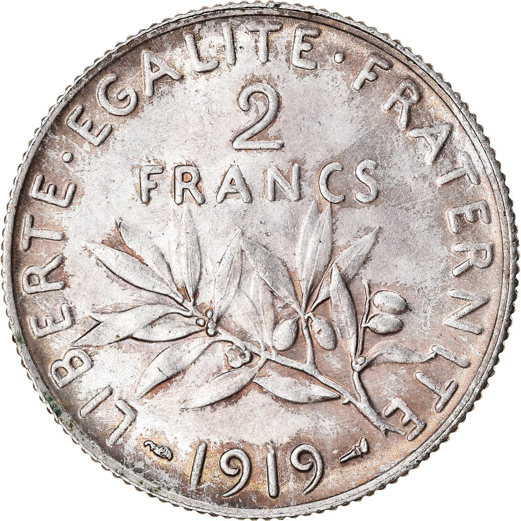 Monnaie, France, Semeuse, 2 Francs, 1919, Paris, TTB, Argent, KM:845.1