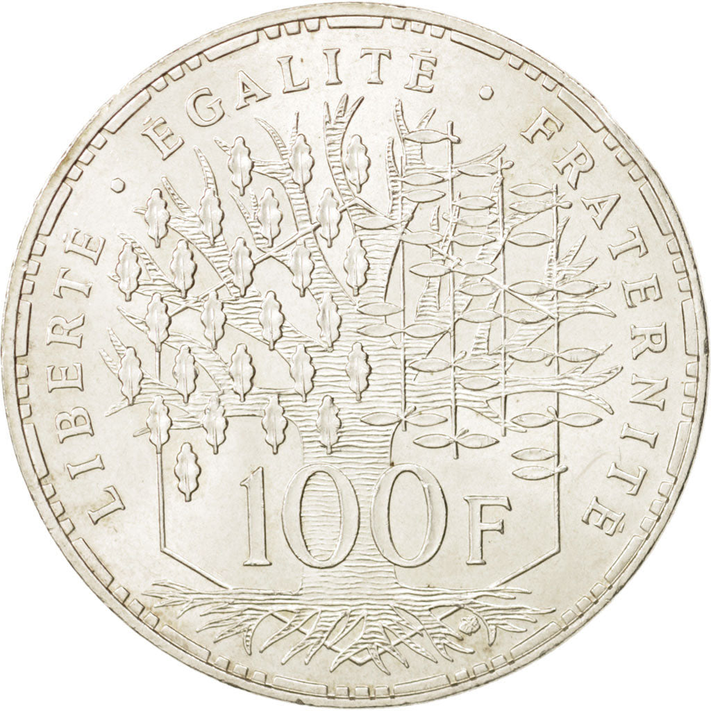 Francia, Panthéon, 100 Francs, 1982, Paris, SPL-, Argento, KM:951.1, Gadoury...