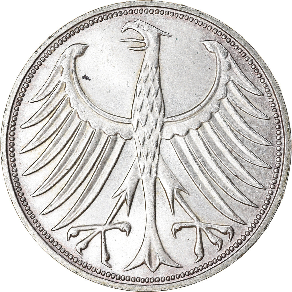 Coin, GERMANY - FEDERAL REPUBLIC, 5 Mark, 1971, Stuttgart, AU(55-58), Silver