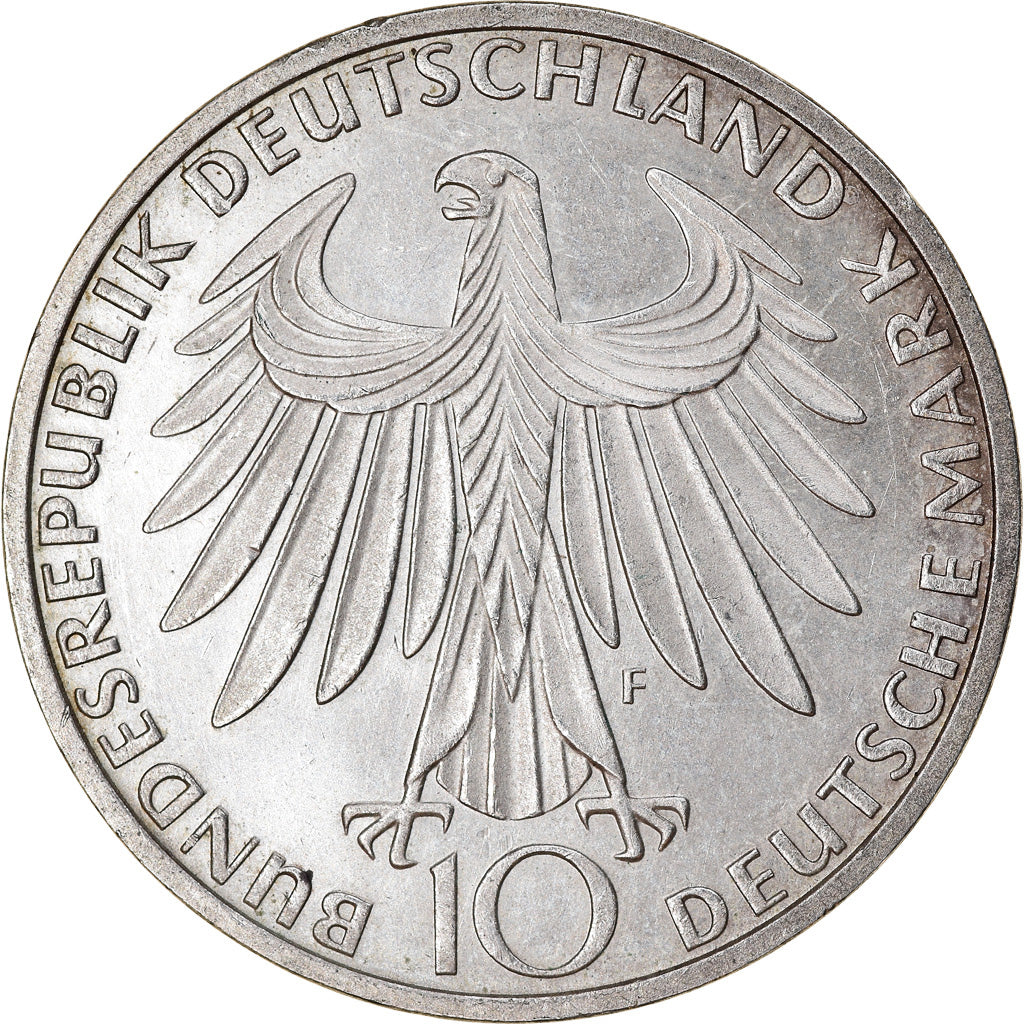 Coin, GERMANY - FEDERAL REPUBLIC, 10 Mark, 1972, Stuttgart, AU(55-58), Silver